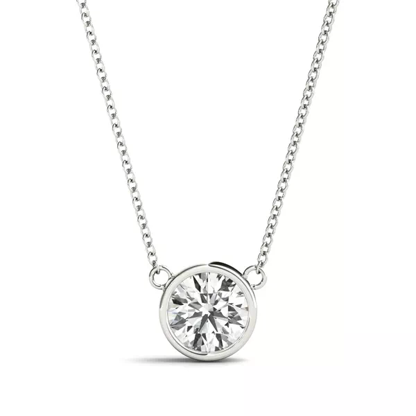 Classic Solitaire Bezel Lab Diamond Necklace (1/4 ct. tw.)